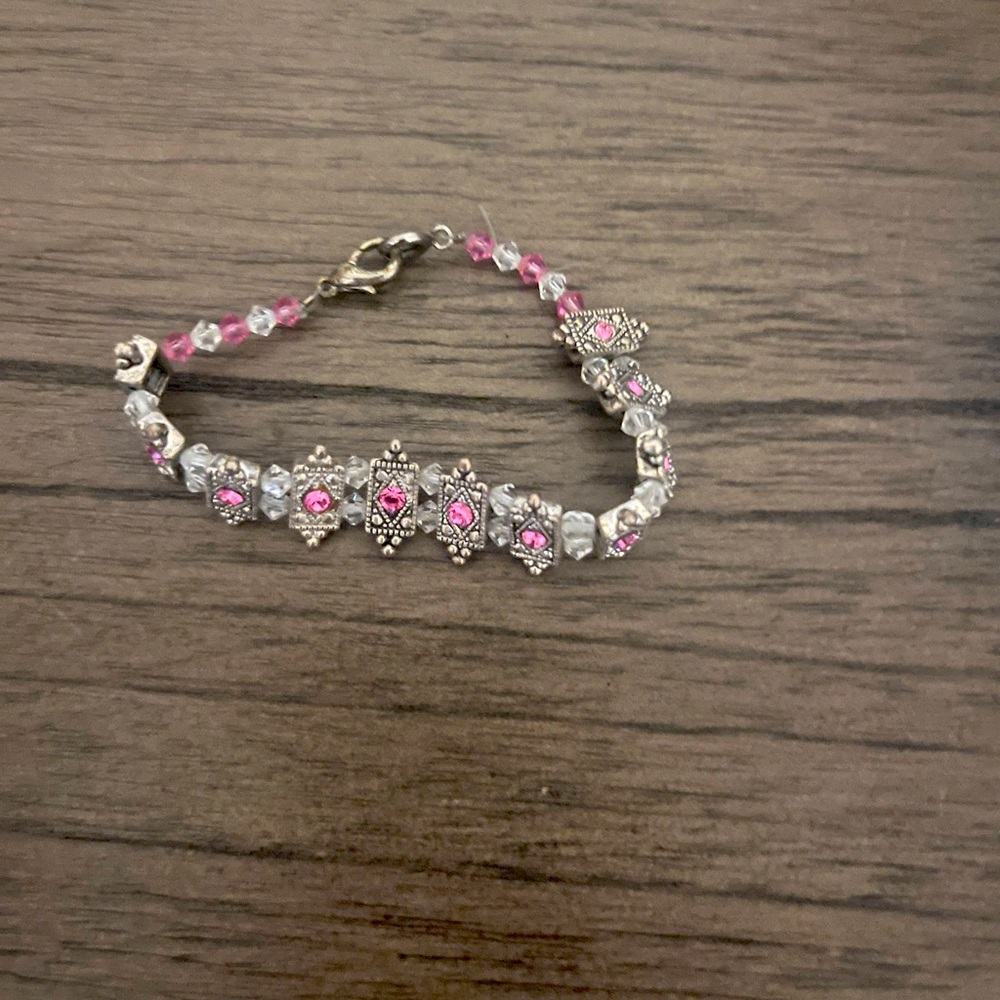 Pink jeweled bracelet